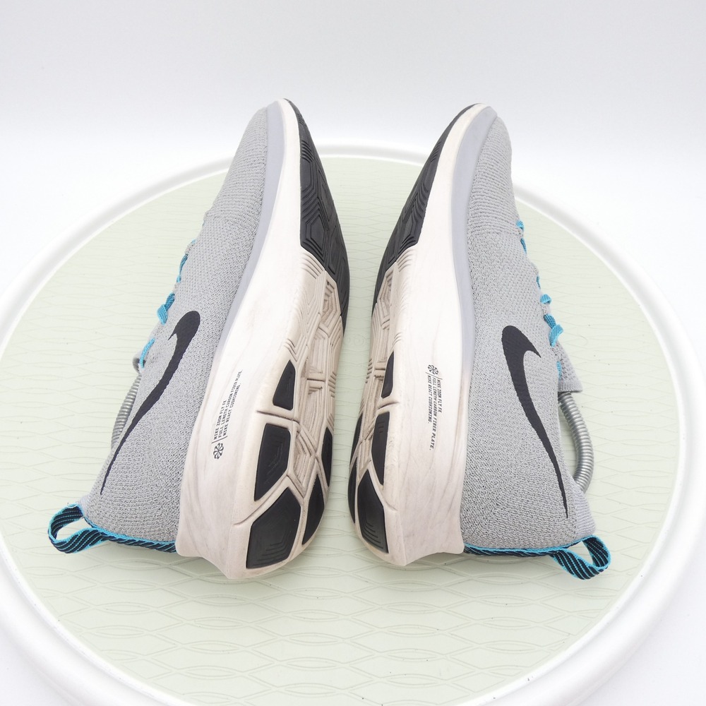 Nike Zoom Fly Flyknit Wolf Grey Blue Orbit Running Shoes AR4561-004 Mens 10.5 - Picture 6 of 9